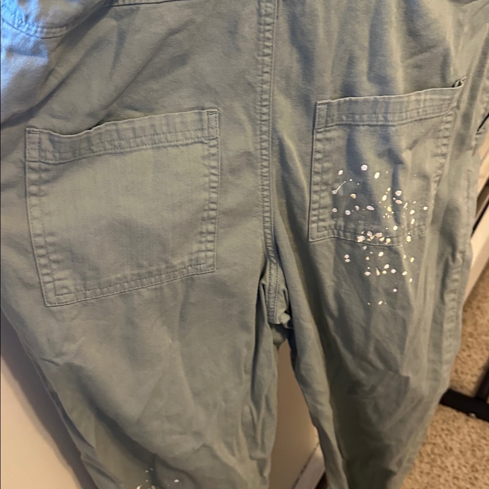 Aerie Light Blue Overalls with White Details - Picture 7 of 9